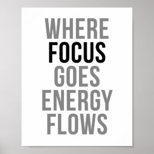Var fokusera, går energiflöden poster
