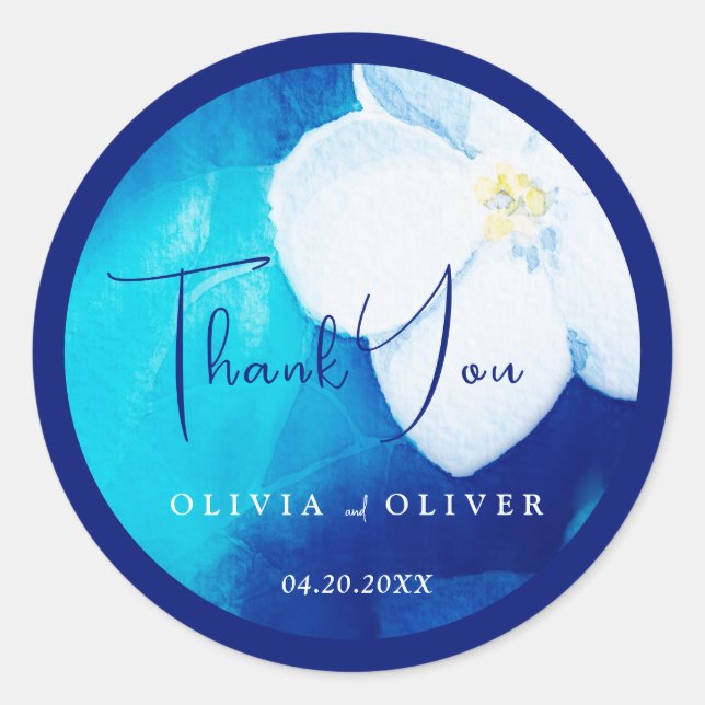 Vår Fonness Bröllop Runt Klistermärke (Framsida)