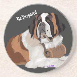 Var förberedd! St. Bernard med keg Underlägg