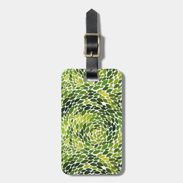 Vår Forest Dancing Grönt Löv Watercolor Bagagebricka (Vertikal Framsida)