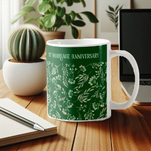 Vår Forest Grönt Botanias Löv årsdag Kaffemugg