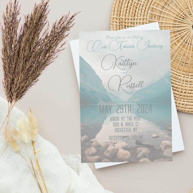 Vår Forever Journey | Modern bröllopsinbjudan Inbjudningar (Skapare uppladdad)