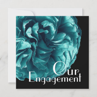 Vår Förlovning - Elegant Aqua Blue Ro Inbjudningar
