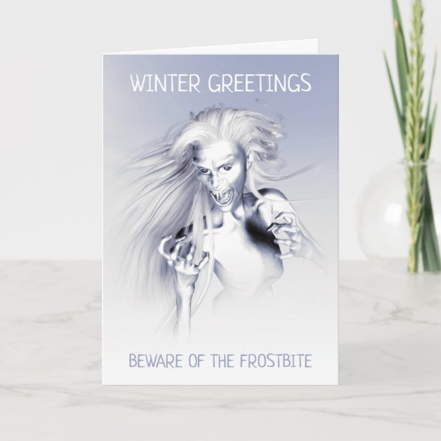 Var försiktig för Frostbett. Isvampyr Kort (Framsida)