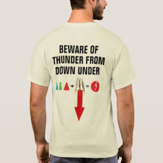 Var försiktig från Ned under Litet grafiklaster T Shirt