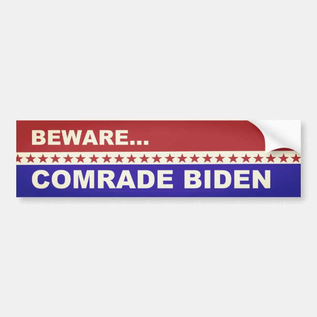 Var försiktig kamrat Biden Bildekal (Framsidan)