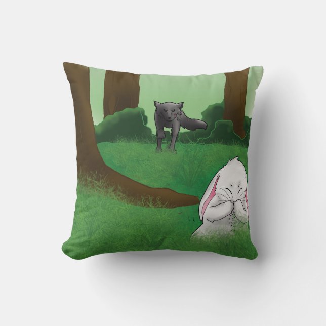 Var försiktig, lilla kanin Pillow Kudde (Framsida)