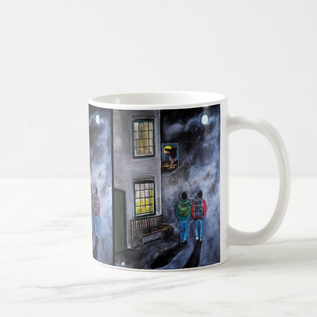 Var försiktig Målning av Alfred Fox Kaffemugg (Höger)