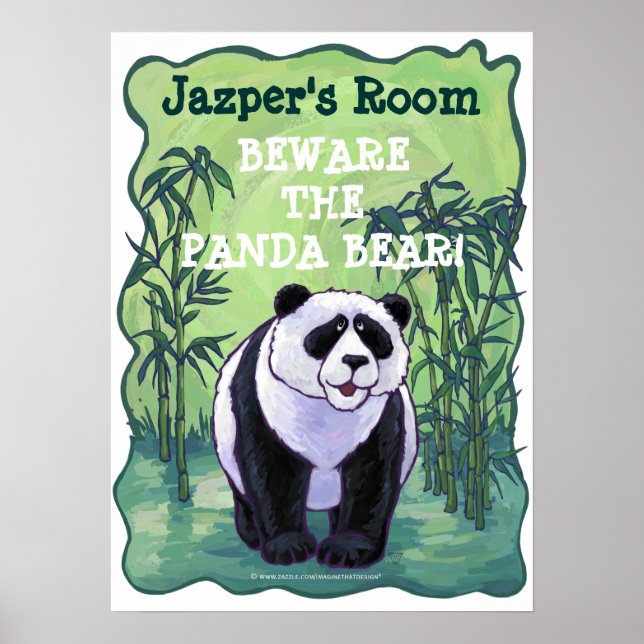 Var försiktig med att Poster Panda Bear Personlig  (Framsidan)