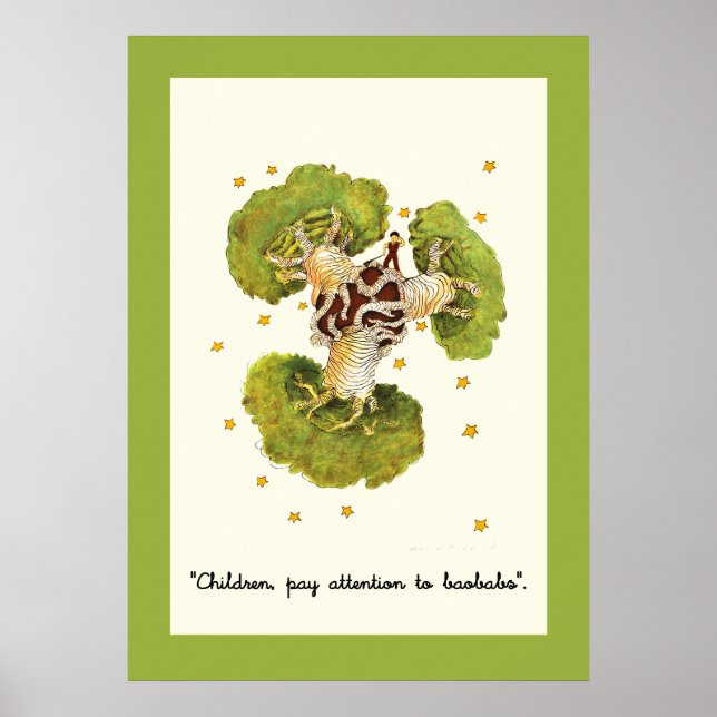 Var försiktig med baobabs poster (Framsidan)