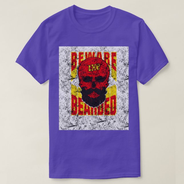 Var försiktig med Beard Älskare D T Shirt (Design framsida)