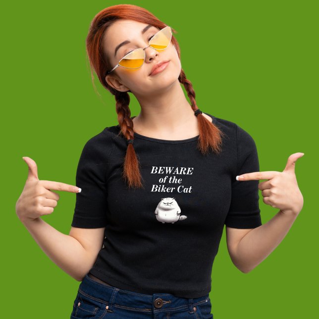 Var försiktig med Bikerna T-shirt för motorcykel i (Skapare uppladdad)