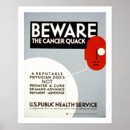Var försiktig med cancerfrågan poster