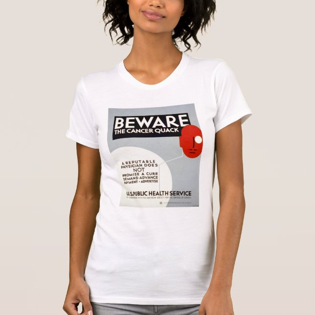 Var försiktig med cancerfrågan tee (Framsida)