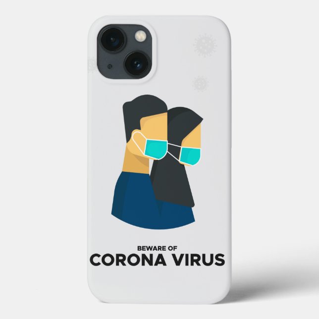 Var försiktig med coronavirus iphone case (Baksida)