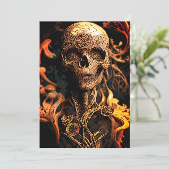 Var försiktig med Dead Halloween Inbjudningar (Stående Fram)