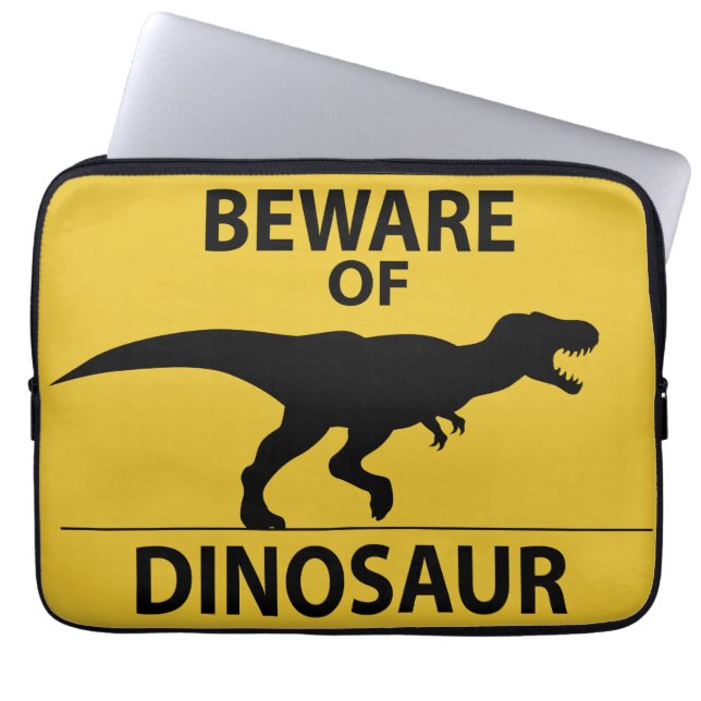 Var försiktig med Dinosaur Laptop Sleeve (Framsidan)