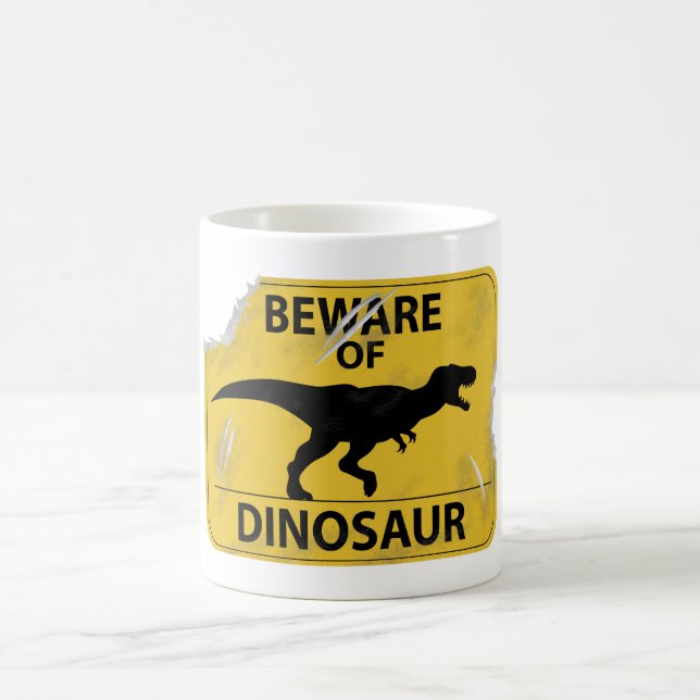 Var försiktig med Dinosaur (skadad) Kaffemugg (Center)