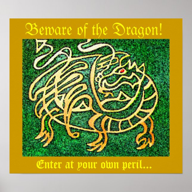 Var försiktig med Dragon Poster (Framsidan)