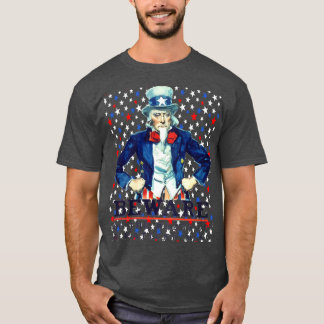 Var försiktig med en patient Man Patriotic Star T Shirt
