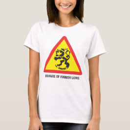 Var försiktig med finska lejon Kvinnor T-shirt