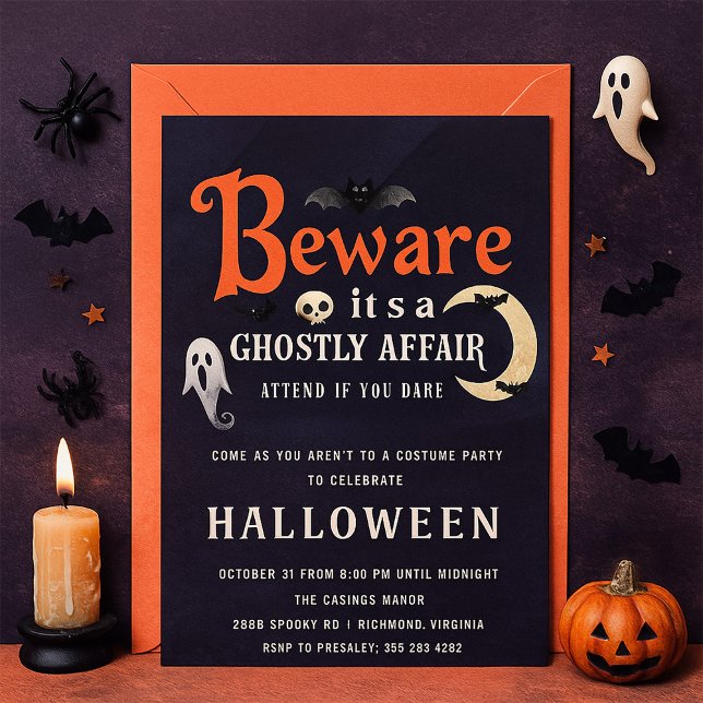 Var försiktig med inbjudan till Halloween fest att (Skapare uppladdad)