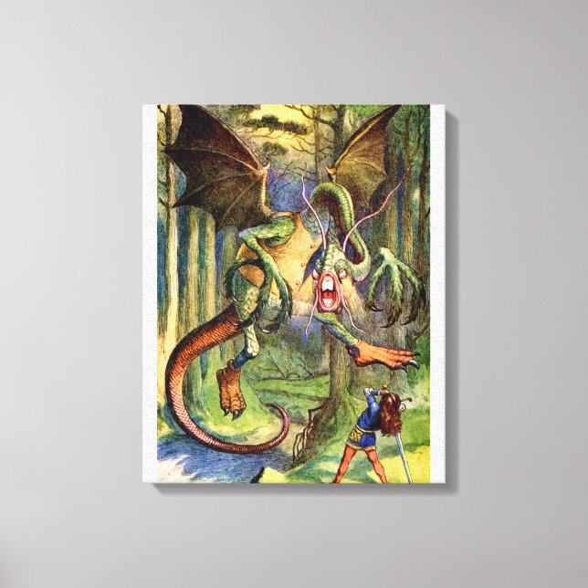 Var försiktig med Jabberwocky, min son Canvastryck (Framsida)