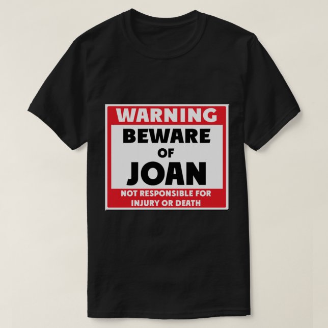 Var försiktig med Joan Jett Music of T Shirt (Design framsida)