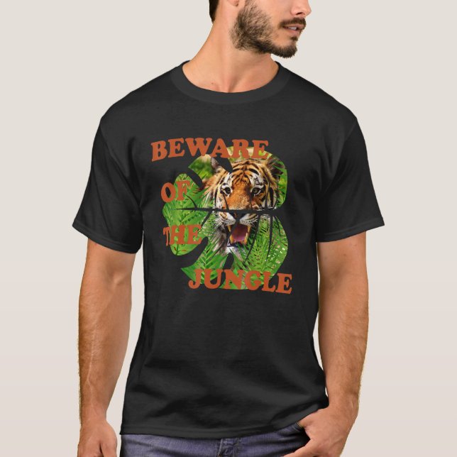 Var försiktig med Jungle Tiger T Shirt (Framsida)