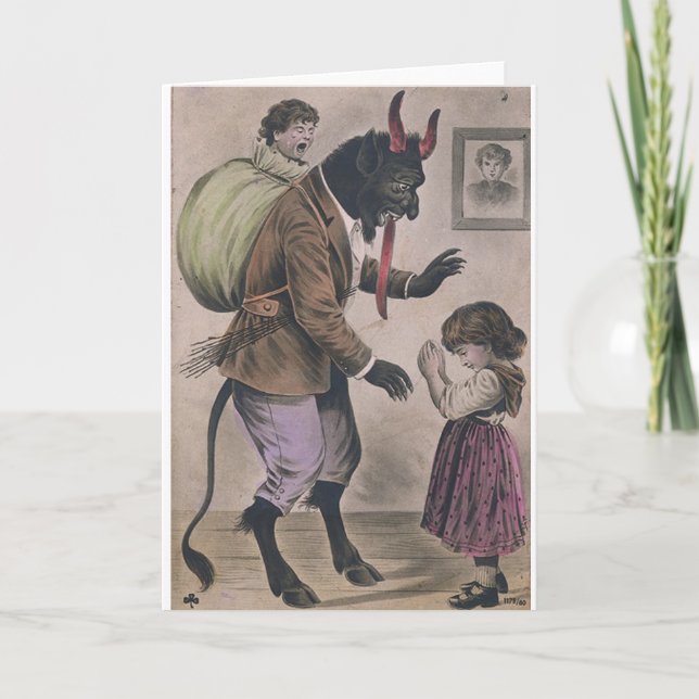 Var försiktig med Krampus traditionella Helgdag-ko Kort (Framsida)