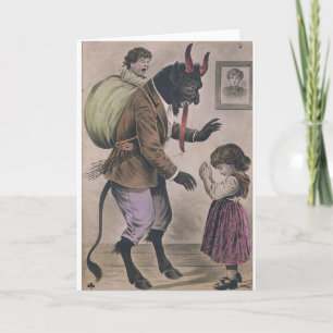 Var försiktig med Krampus traditionella Helgdag-ko Kort