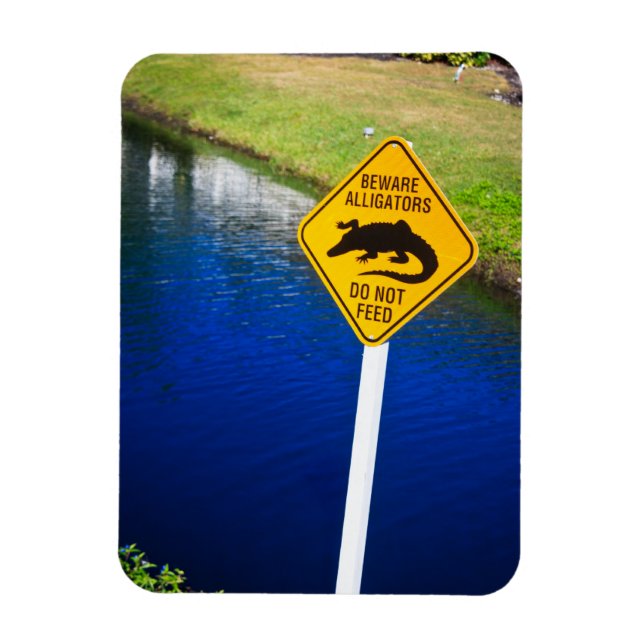 Var försiktig med Krokodiler Mata inte Magnet (Vertikal)