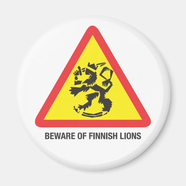 Var försiktig med Lejon Magnet (Framsidan)