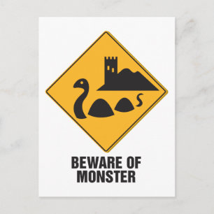 Var försiktig med Loch Ness Monster Vykort