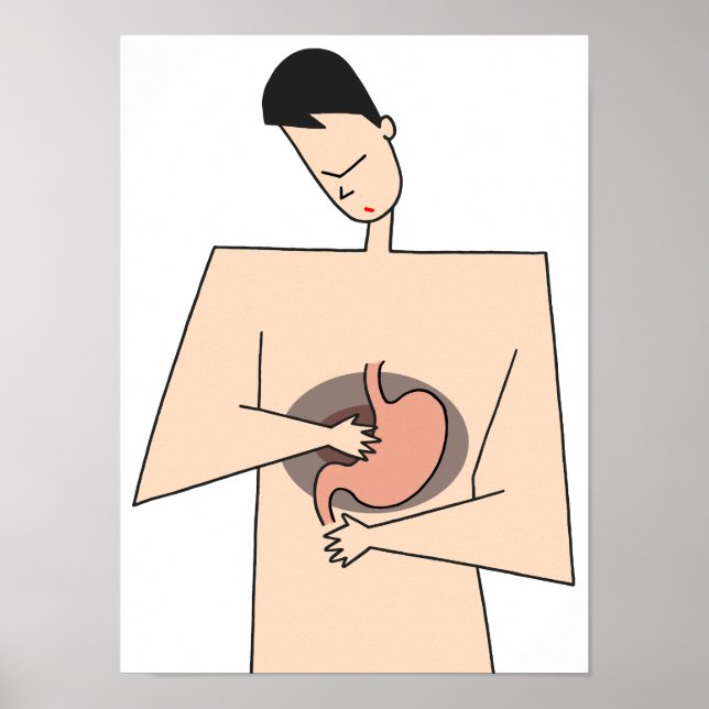 Var försiktig med magproblem. poster (Framsidan)