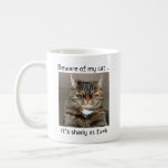 Var försiktig med min Cat Funny Rude Kaffemugg<br><div class="desc">Den här roliga och sarkastiska mugg lägger lite vits till din dag. Perfekt för kattälskare,  det är ett underhållande och snabbt tillskott till din samling.</div>