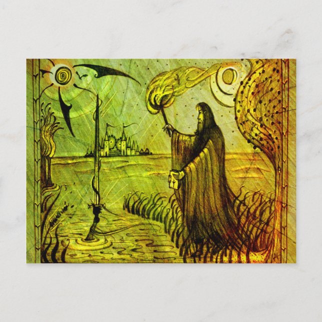 Var försiktig med naturkort vykort (Framsida)