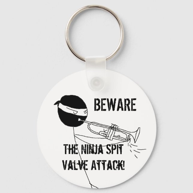 Var försiktig med Ninja Spit Valve Attack Keychain Nyckelring (Framsida)