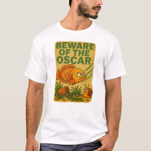 Var försiktig med Oscar Tecknaden Fisk med Arg T Shirt