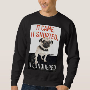 Var försiktig med Pug! Klassisk T-Shirt 820 Lång Ärmad Tröja
