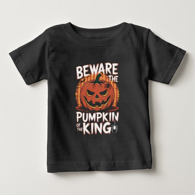 Var försiktig med pumpen på kung Halloween T Shirt (Framsida)
