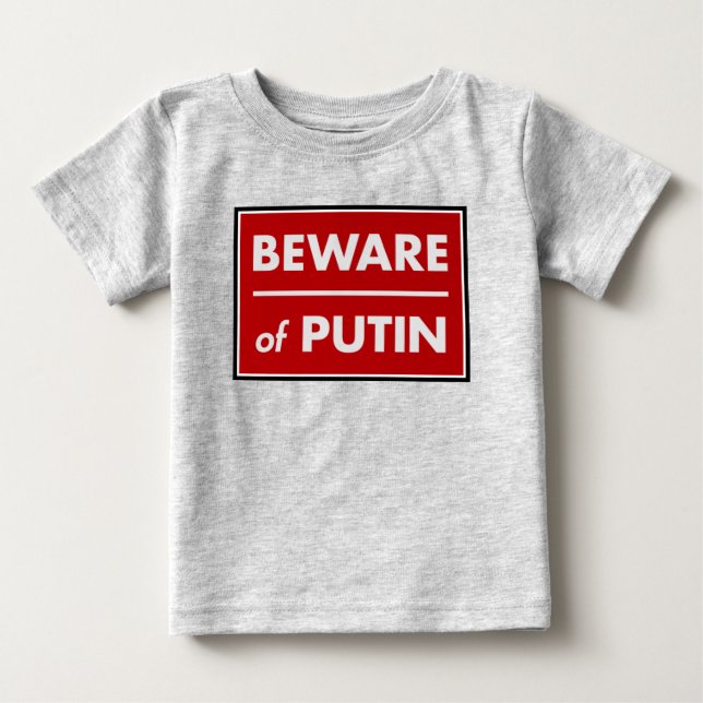 Var försiktig med Putin T Shirt (Framsida)