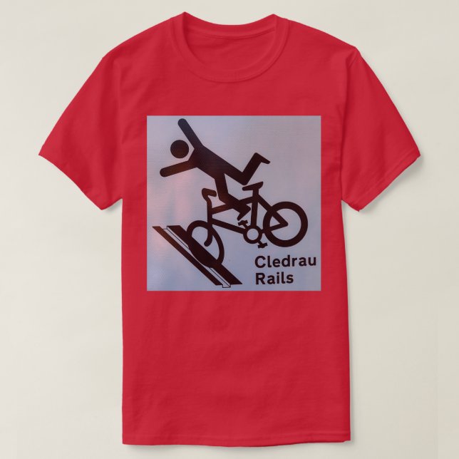 Var försiktig med rälsen t shirt (Design framsida)