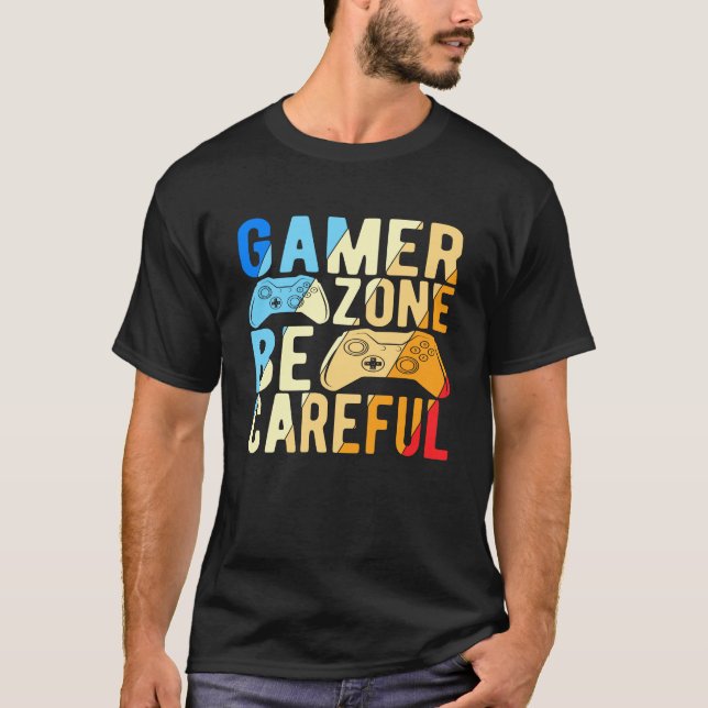 Var försiktig med spelaren Zon T Shirt (Framsida)