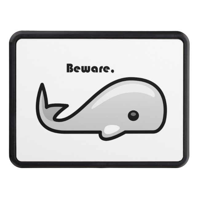 Var försiktig med Tecknaden Vita val Dragkroksskydd (Framsidan)