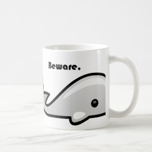 Var försiktig med Tecknaden Vita val Kaffemugg