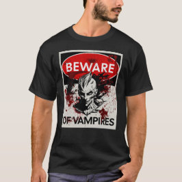 Var försiktig med Vampyres-tecken T Shirt
