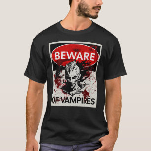 Var försiktig med Vampyres-tecken T Shirt