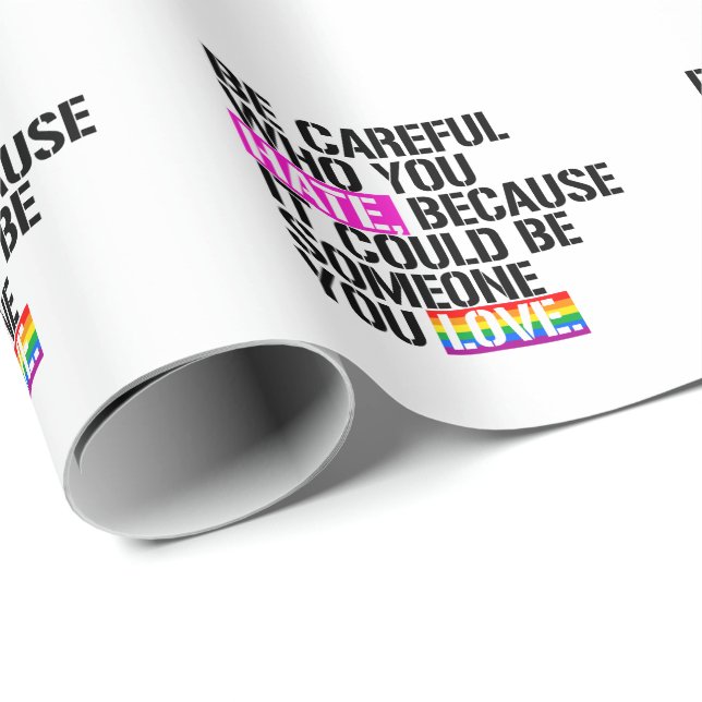 Var försiktig med vem du hatar presentpapper (Rullad Hörn)