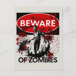 Var försiktig med Zombies Vykort